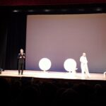 Assisi e Cantore in un momento dello spettacolo al "Grandinetti"
